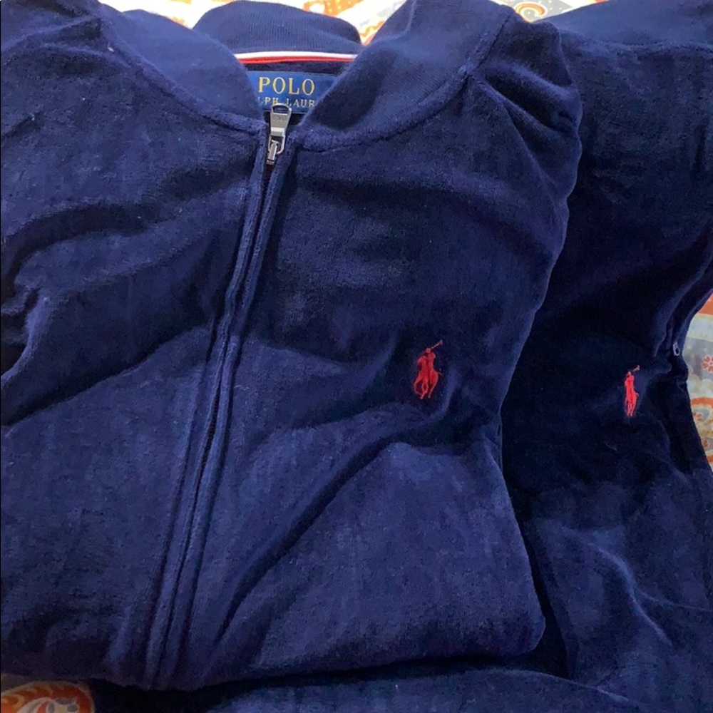 Mens Ralph Lauren Polo navy blue jogging suit.